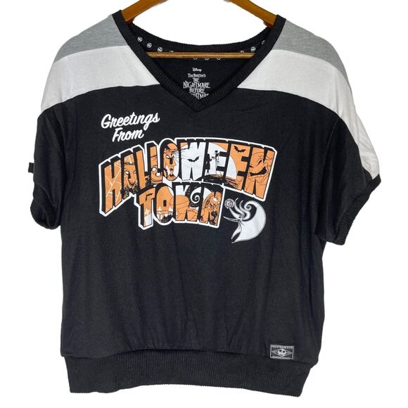 Disney Nightmare Before Christmas Halloween Town Shirt Size Small Women’s - Picture 1 of 11